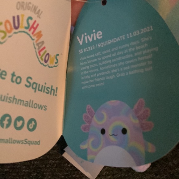 NWT KellyToy Squishmallows Vivie AXOLOTL 5” - Picture 4 of 4